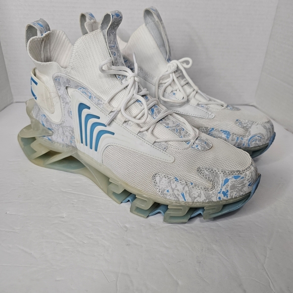 AABBO Blade Trainers Mens Sz 11.5 EU 46 White Blue Athletic Shoes Read Details - Picture 5 of 11